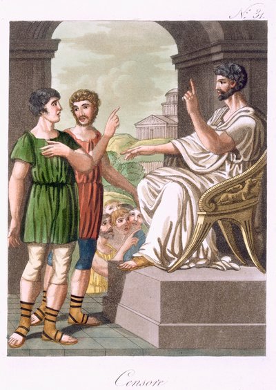 A Roman Censor, illustration from 